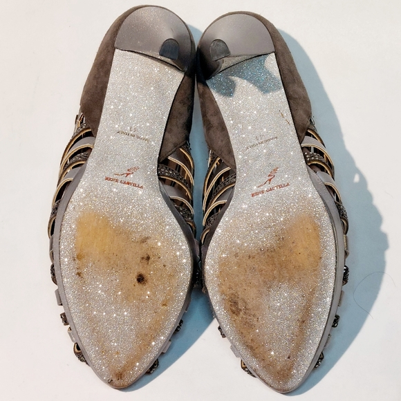René Caovilla silver swarowski crystal embellished cage pumps, EU41 - Picture 13 of 17
